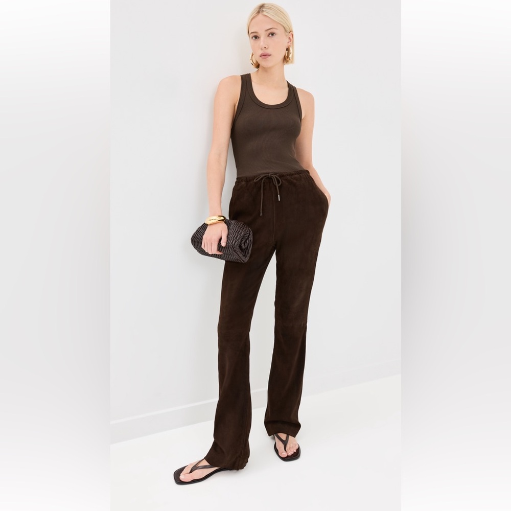 SPRWMN drawstring suede pants